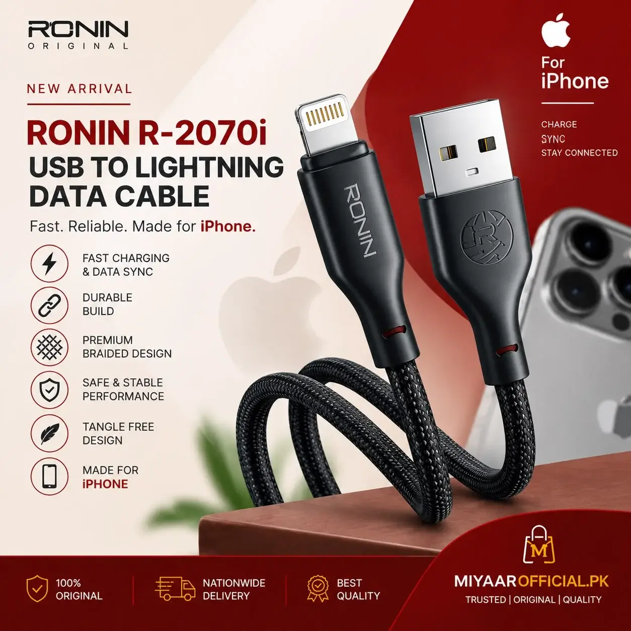 Ronin R-2070 iPhone Cable in Pakistan