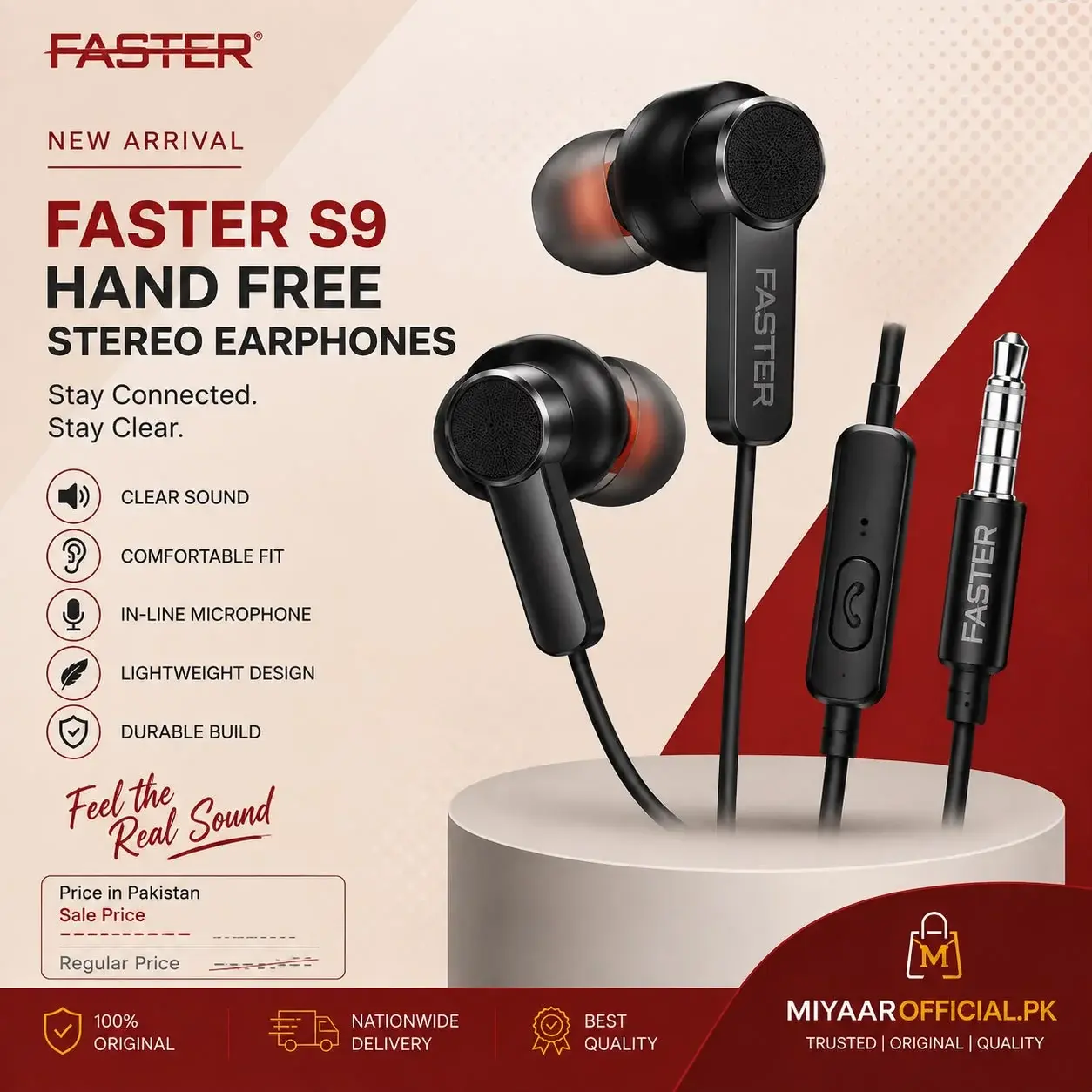 Faster S9 Wired Handsfree in Pakistan