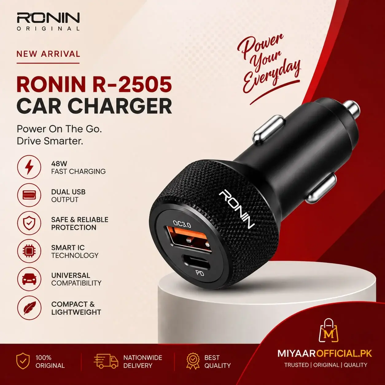 Ronin R-2505 Car Charger in Pakistan