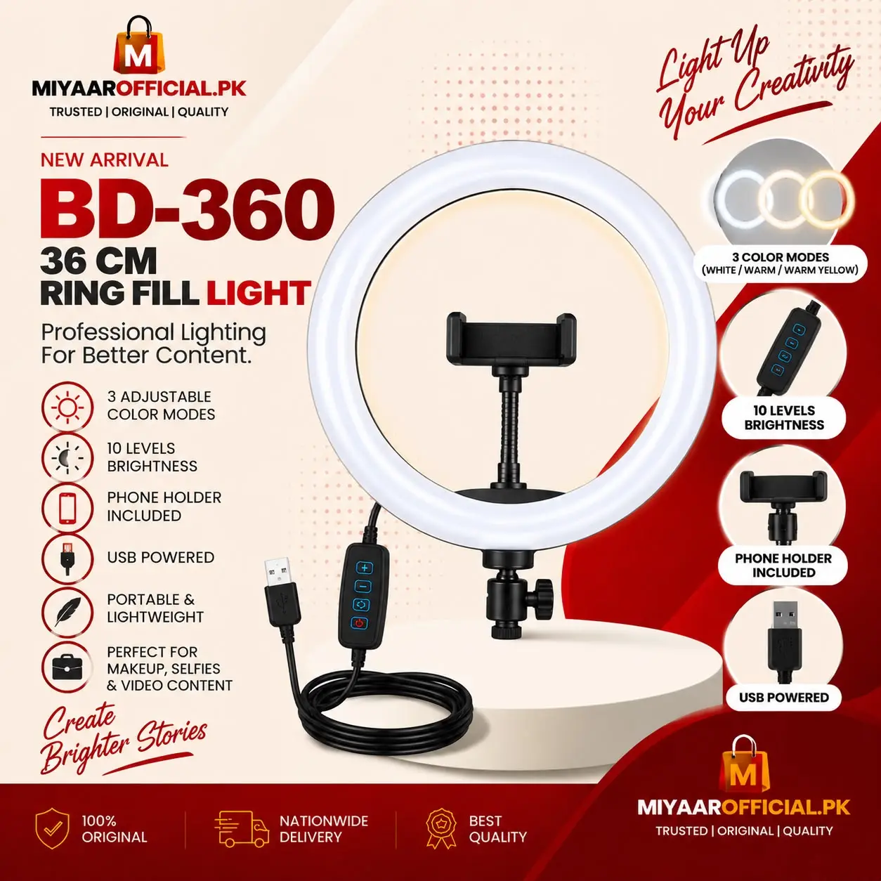 BD360 Ring Light 36cm in Pakistan