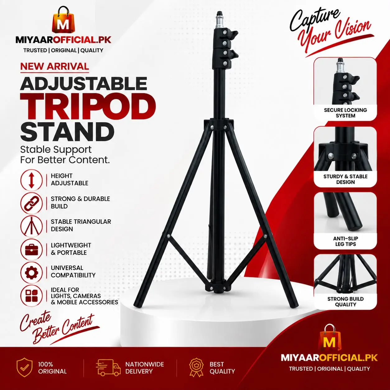 Adjustable Ring Light Stand in Pakistan