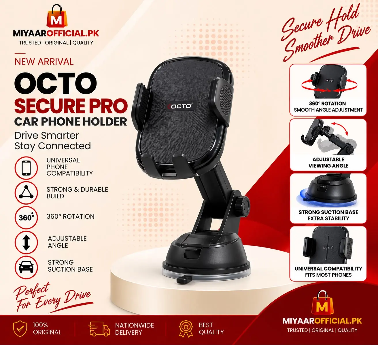 OCTO Secure Pro OC-MH002 Car Holder in Pakistan