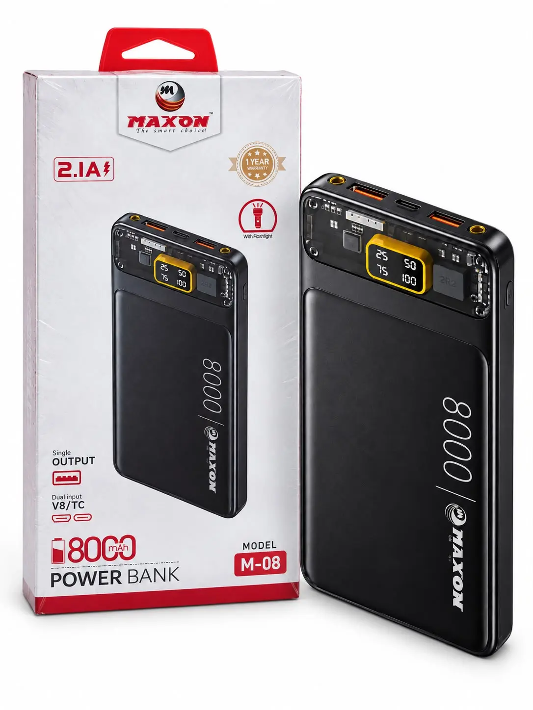 MAXON 8000mAh M-08 Power Bank Price in Pakistan - Image 3